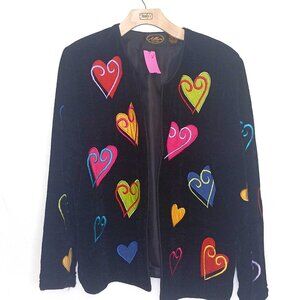 Allure Heart Applique Open Cardigan